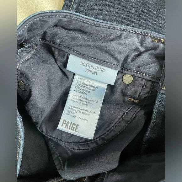 PAIGE Hoxton Ultra Skinny Jeans in Lana Dark Wash Denim - Picture 6 of 9